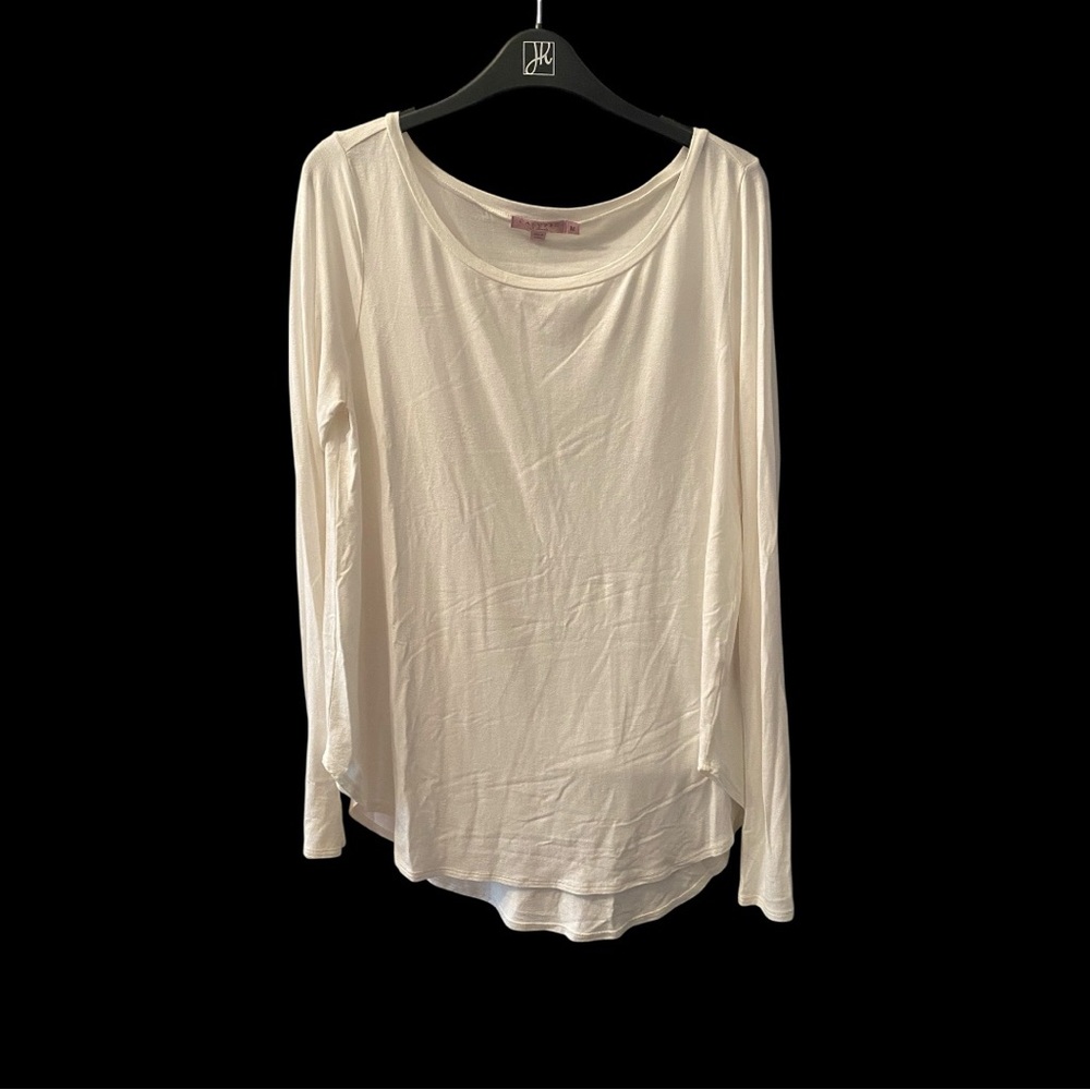 Calypso St Barth Off White Long Sleeve T-Shirt Size Medium